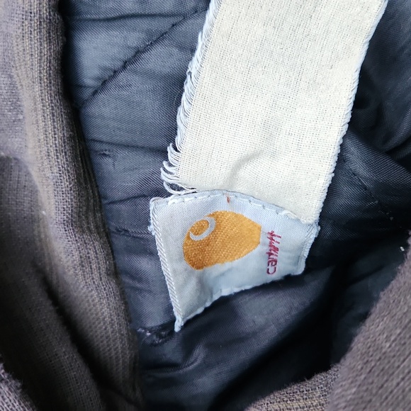 Carhartt  Chore Coat Vintage THRASHED Green Stained Ripped Canvas Grunge - Picture 6 of 9